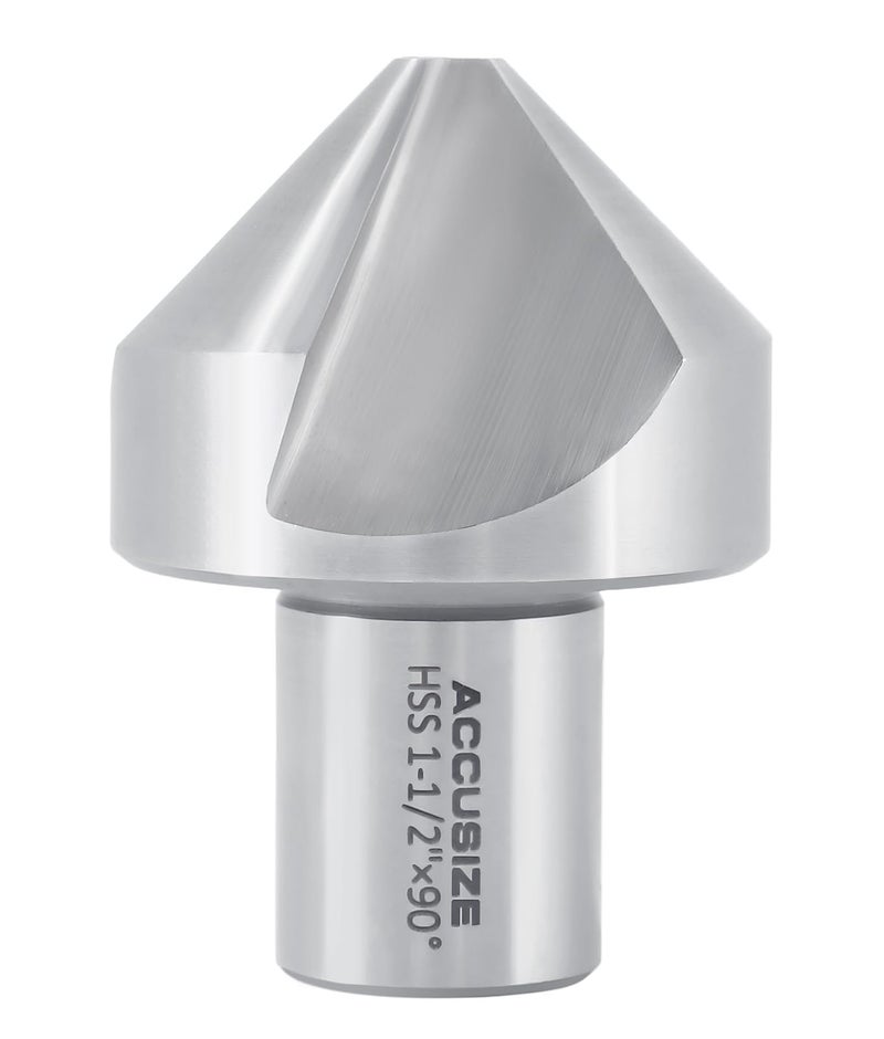 Accusize Industrial Tools 1-1/2'' Hss Countersink for Rota-Cutter, 3/4'' Weldon Shank for Magnetic Drilling Machines, 90 Deg, Ce00-0112 - Image 1